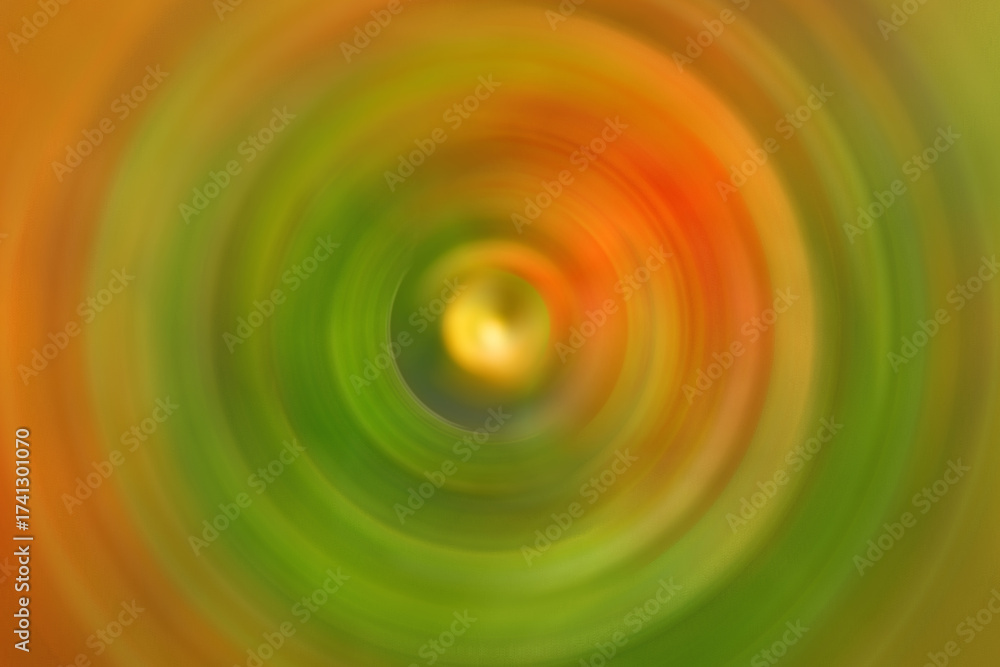 Obraz premium green tunnel with green and orange circles