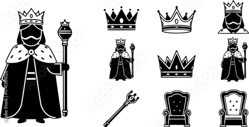emperor icon flat vector icon