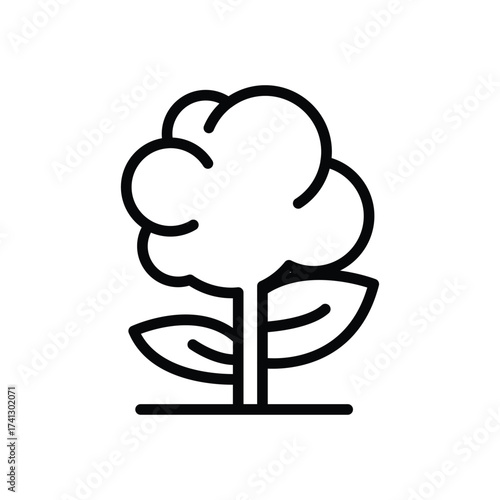 A stylized blackandwhite flower icon