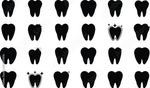 Medical and Hospital Equipment Icons Set – Bandage, Wheelchair, Mask, Bed, Syringe, Scissors, Microscope, Gloves, Nurse Cap, Tooth, Stethoscope, Scalpel, Oxygen Cylinder, Medical Tools, and Healthcare