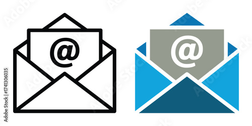 Email icon. Transparent vector and PNG