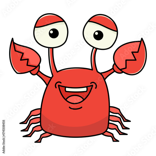Red Crab cartoon icon