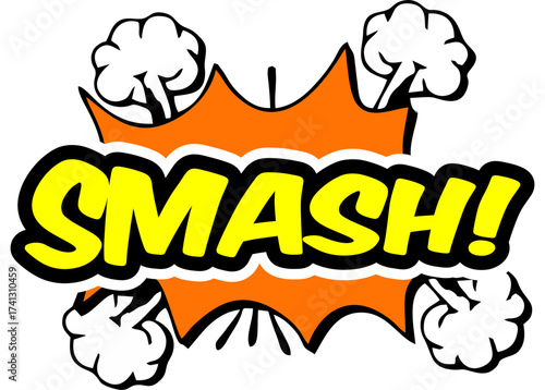 Cartoon comic sign burst clouds. Speech bubble, Smash sign expression and pop art text frames. Comics mem expressions speech, superhero book Smashlabel. Isolated vector symbols set