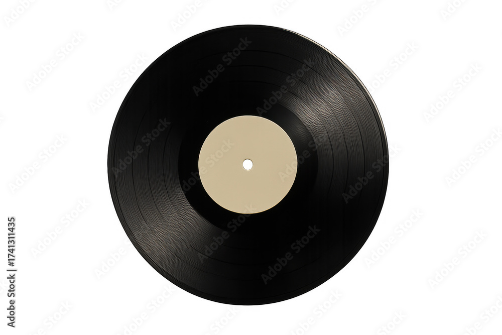 Obraz premium Vinyl record playing classic music on transparent background
