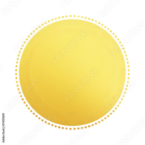 yellow blank badge