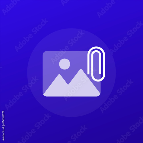 attach image or photo icon, transparent design