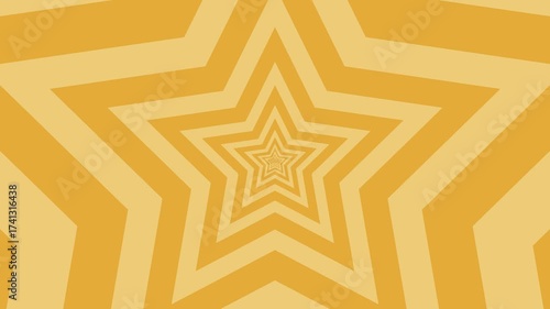 Hypnotic yellow stars looping animated background