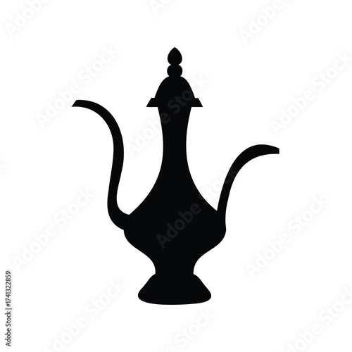 Elegant silhouette of an antique water pitcher, a testament to timeless design
