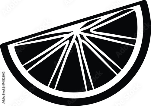 Lemon slice vector icon.