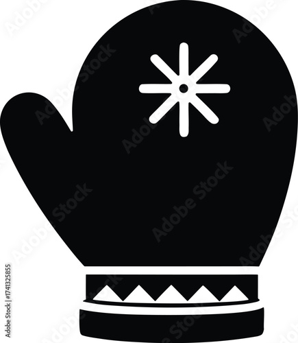 Mitten vector icon.