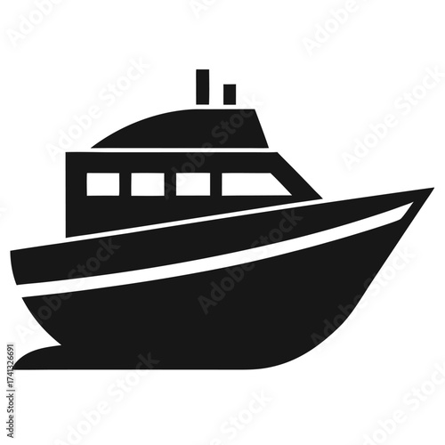 vector illustration of a ship
