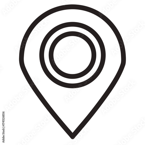 map pointer icon vector