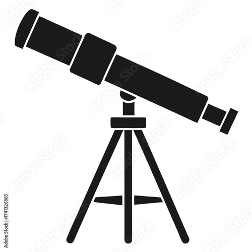 telescope on a white background