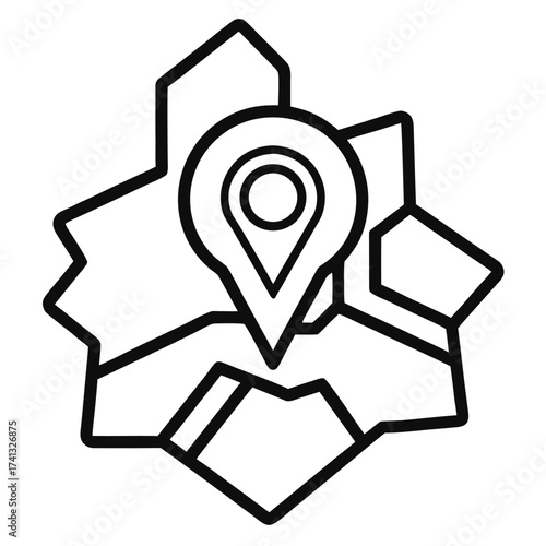 vector illustration of a map