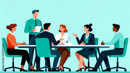 Business team in meeting discussion