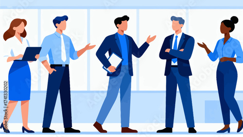 Business team in professional attire