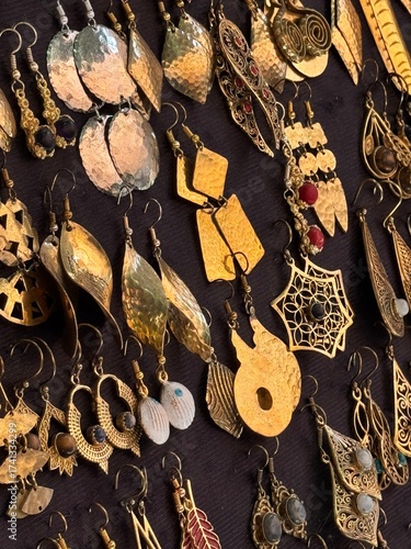 Assortment of Traditional Moroccan Handicrafts Top View Flat Lay