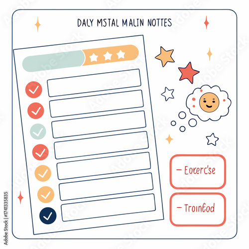 Daily mental health notes for selfimprovement