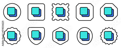 Editable vector copy duplicate layer icon. Part of a big icon set family. Perfect for web and app interfaces, presentations, infographics, etc