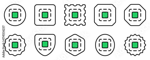 Editable vector scan select none icon. Part of a big icon set family. Perfect for web and app interfaces, presentations, infographics, etc