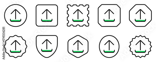 Editable vector arrow upload icon. Part of a big icon set family. Perfect for web and app interfaces, presentations, infographics, etc