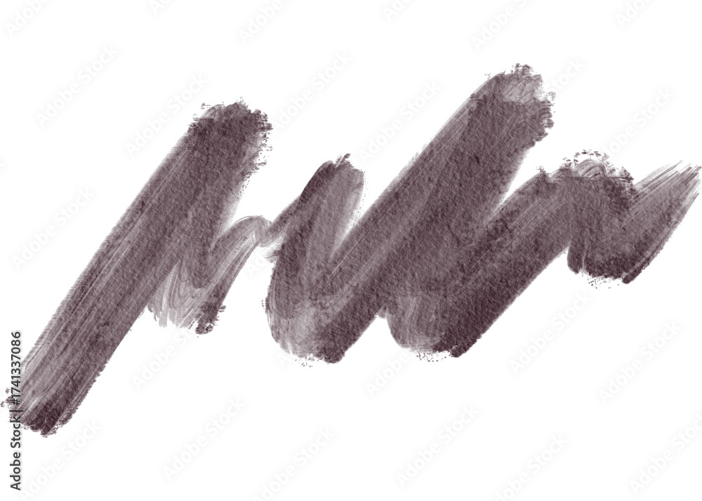 Obraz premium Dark Purple Watercolor Brush Stroke on Transparent Background
