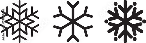 snowflake, winter, icy, frozen, abstract, monochrome, minimalist, geometric, silhouette, simple shapes, black and white