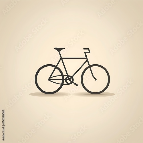 Minimalist Bicycle Illustration: A Classic Mode of Transport in Elegant Design