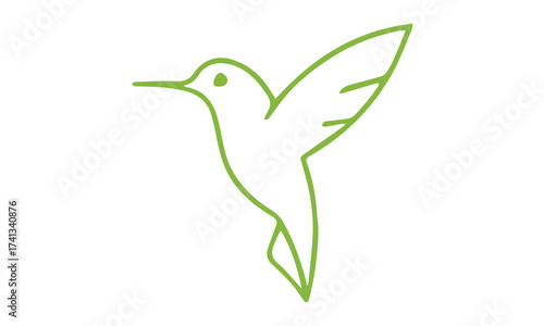 Humming bird line icon. Humming bird vector illustration. Hummingbird logo vector icon . Hummingbird silhouette vector.