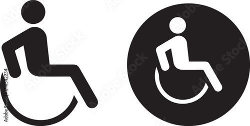 wheelchair disabled accessibility sign symbol people person handicapped person icon pictogram
