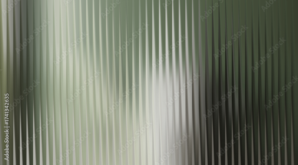 Obraz premium Green abstract background with vertical ribbed texture and light