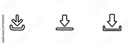 Download icon set, download button collection, download button collection, download sign and symbol, vector illustration EPS 10.