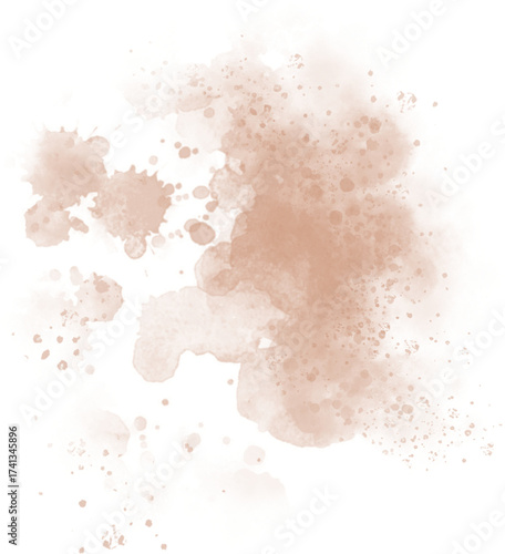 Watercolor stain decoration