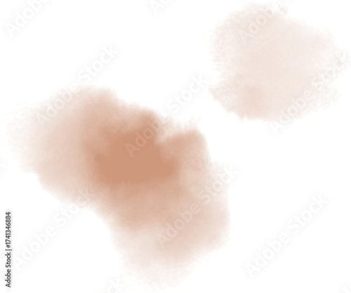 Watercolor stain decoration
