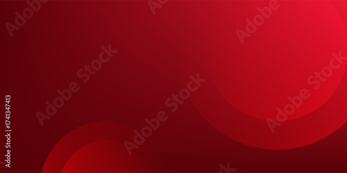 Vector style abstract background with circular circle composition and deep red gradient, suitable for banners, headers, posters and digital promotional materials.