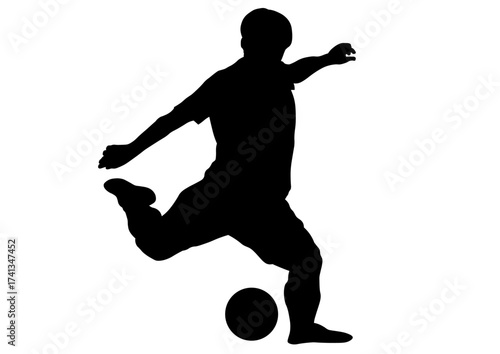 サッカー選手のシルエット36