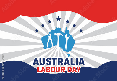 Celebrate Australia Labour Day with Tools and Stars - A Tribute to Hard Work and National Pride on This Special Holiday