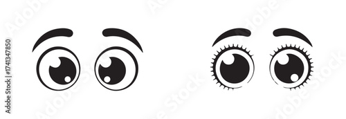 Eye icon set, simple eyes collection, eye silhouette, eye modern symbol, open eyes icon vector, look and vision icons,  vector illustration EPS 10.