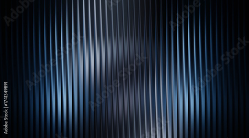 Tableau sur toile Abstract dark blue wavy vertical lines background