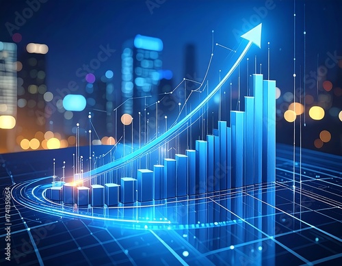 Modern financial growth chart