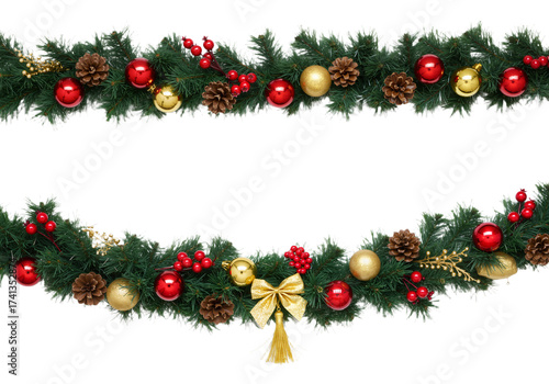 Festive Holiday Garland — Pine, Berries & Ornaments on White

Rich, textured, and full of seasonal charm — ideal for headers, invites, or holiday branding