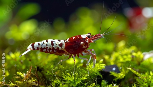 Ornamental shrimp in an aquarium