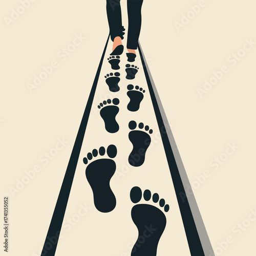Minimalist flat vector set for International Podiatry Day featuring healthy foot icons, footprints, massage, insoles & pediatric foot care illustrations