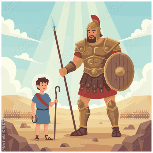  David and Goliath (1 Samuel 17), bible story