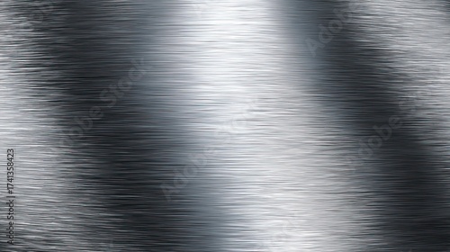 Abstract Silver Metallic Texture with Horizontal Brush Strokes for Modern Backgrounds