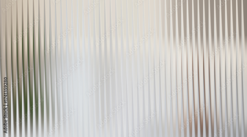 Fototapeta premium Abstract light gray ribbed background with soft light reflections