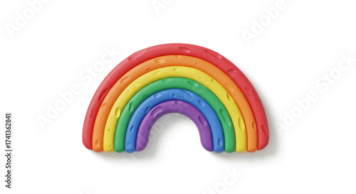 Colorful Rainbow Made of Clay Bright and Cheerful.