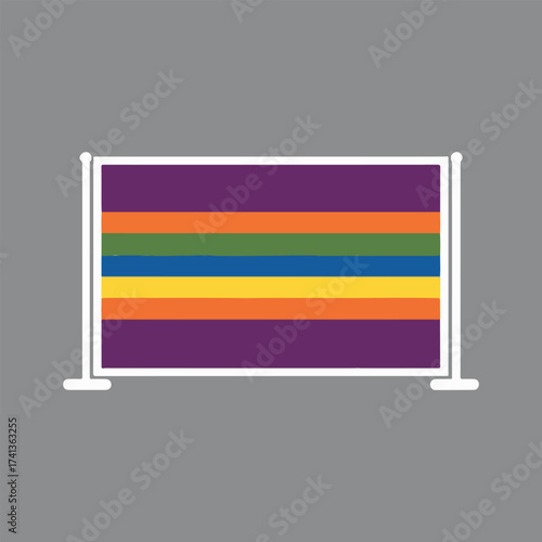 Colorful National Coming Out Day vector artwork featuring rainbow banners, heart-shaped balloons, pride symbols, diverse couples, confetti, and minimal solid color flat vector illustration