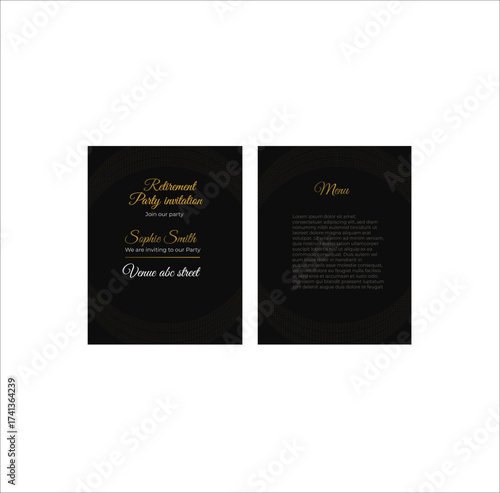 Happy retirement party invitation template design