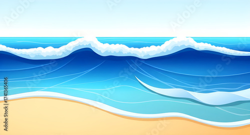 waves, beach, ocean, sea, shoreline, water, sand, coastal, nature, summer, seascape, surf, foam, tide, tropical, horizon, blue, sky, sunlight, vacation, travel, wave, relaxation, scenery, landscape, p